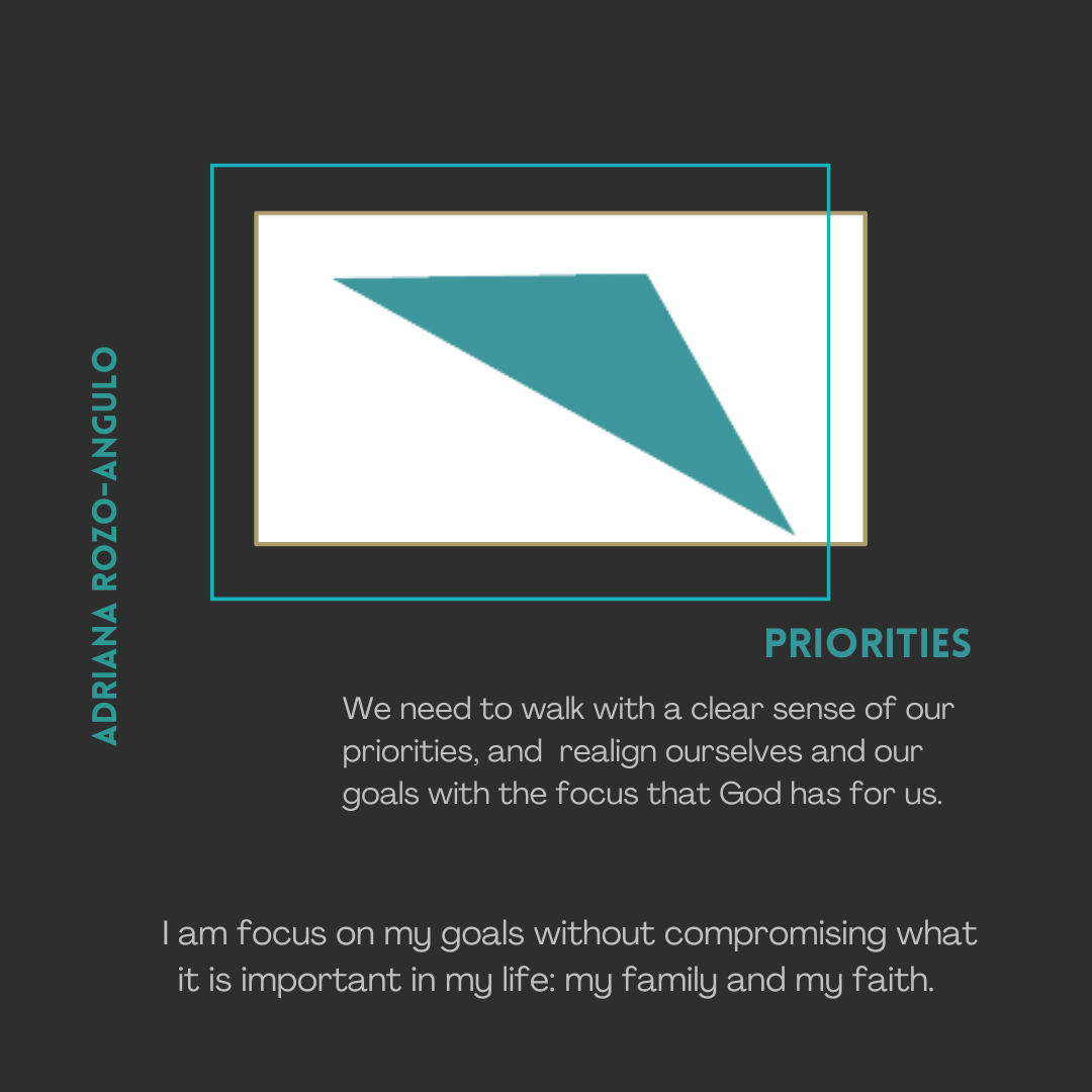 Priorities: focusing on goals, family and faith